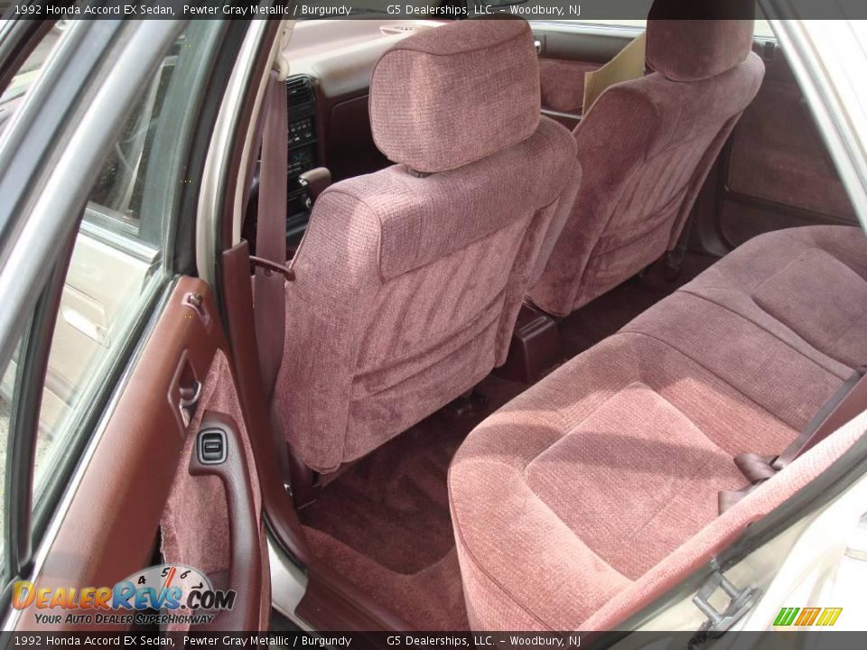 1992 Honda Accord EX Sedan Pewter Gray Metallic / Burgundy Photo #14