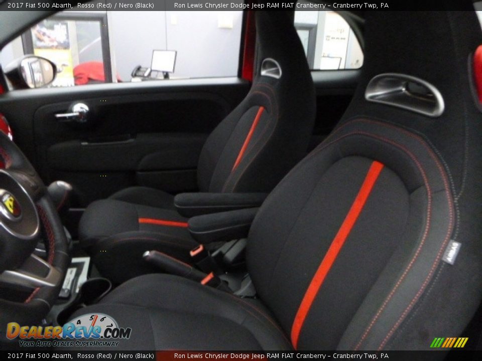 Nero (Black) Interior - 2017 Fiat 500 Abarth Photo #12