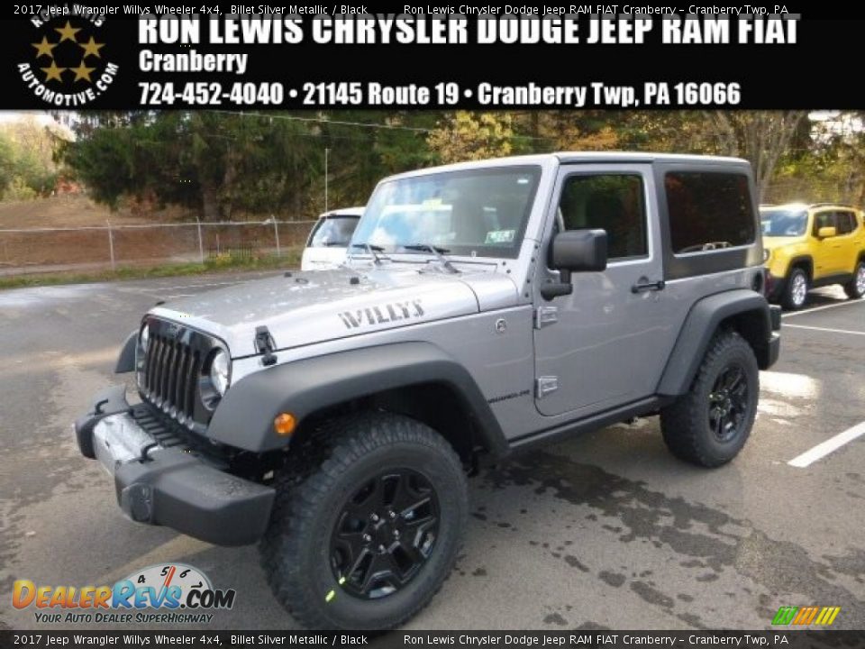 2017 Jeep Wrangler Willys Wheeler 4x4 Billet Silver Metallic / Black Photo #1