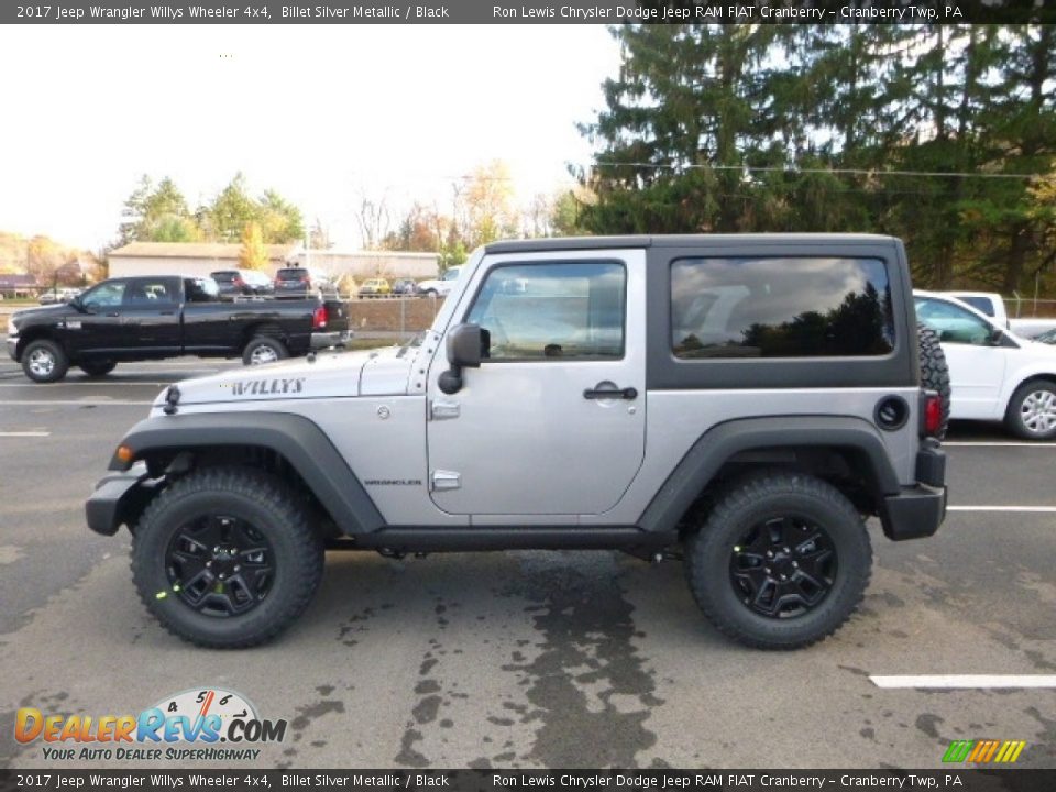 2017 Jeep Wrangler Willys Wheeler 4x4 Billet Silver Metallic / Black Photo #3