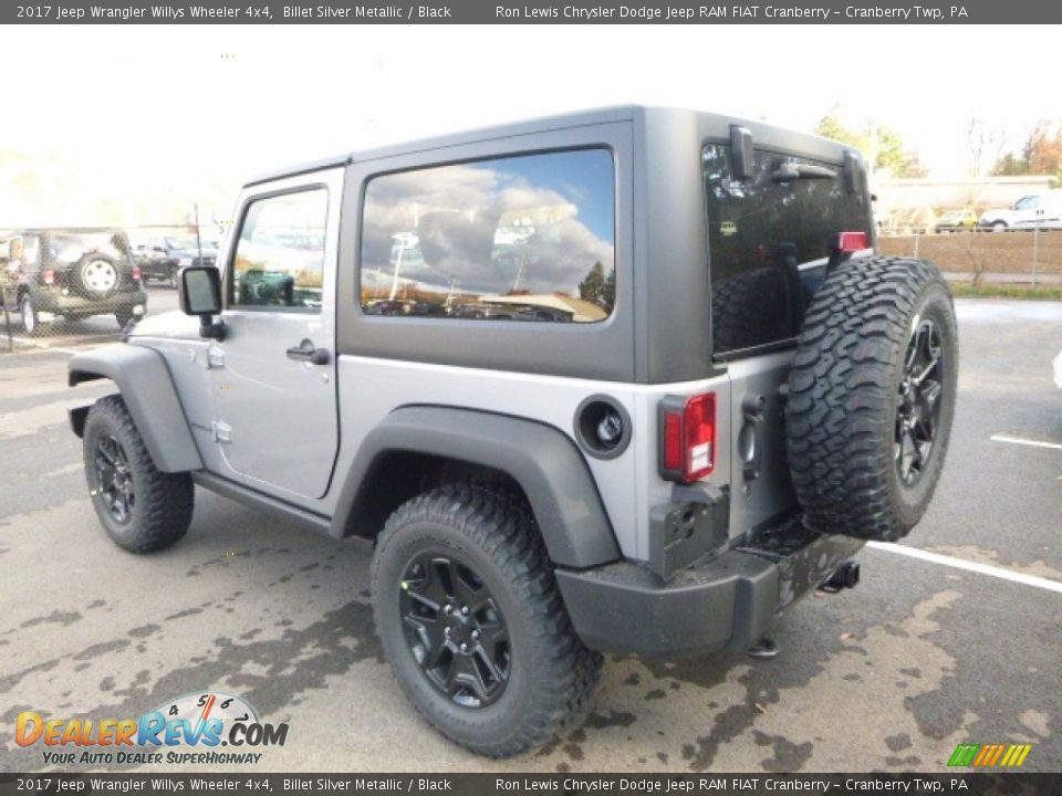 2017 Jeep Wrangler Willys Wheeler 4x4 Billet Silver Metallic / Black Photo #4