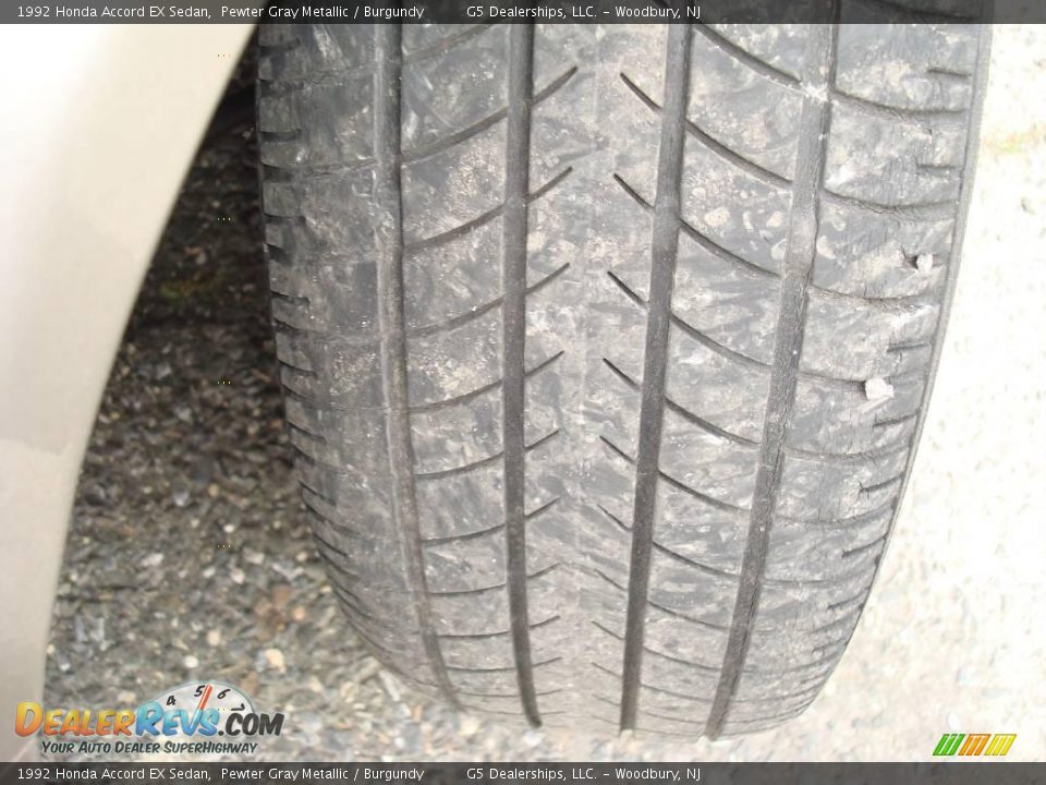 1992 Honda Accord EX Sedan Pewter Gray Metallic / Burgundy Photo #19