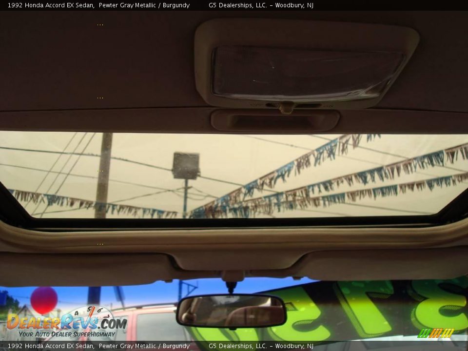 1992 Honda Accord EX Sedan Pewter Gray Metallic / Burgundy Photo #20
