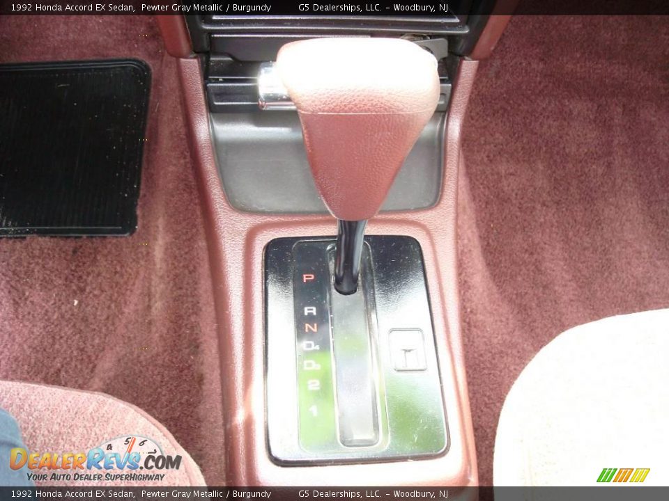 1992 Honda Accord EX Sedan Pewter Gray Metallic / Burgundy Photo #24