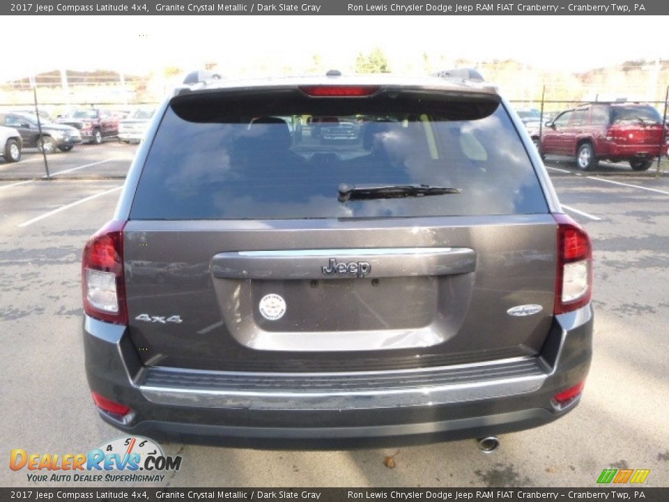 2017 Jeep Compass Latitude 4x4 Granite Crystal Metallic / Dark Slate Gray Photo #6