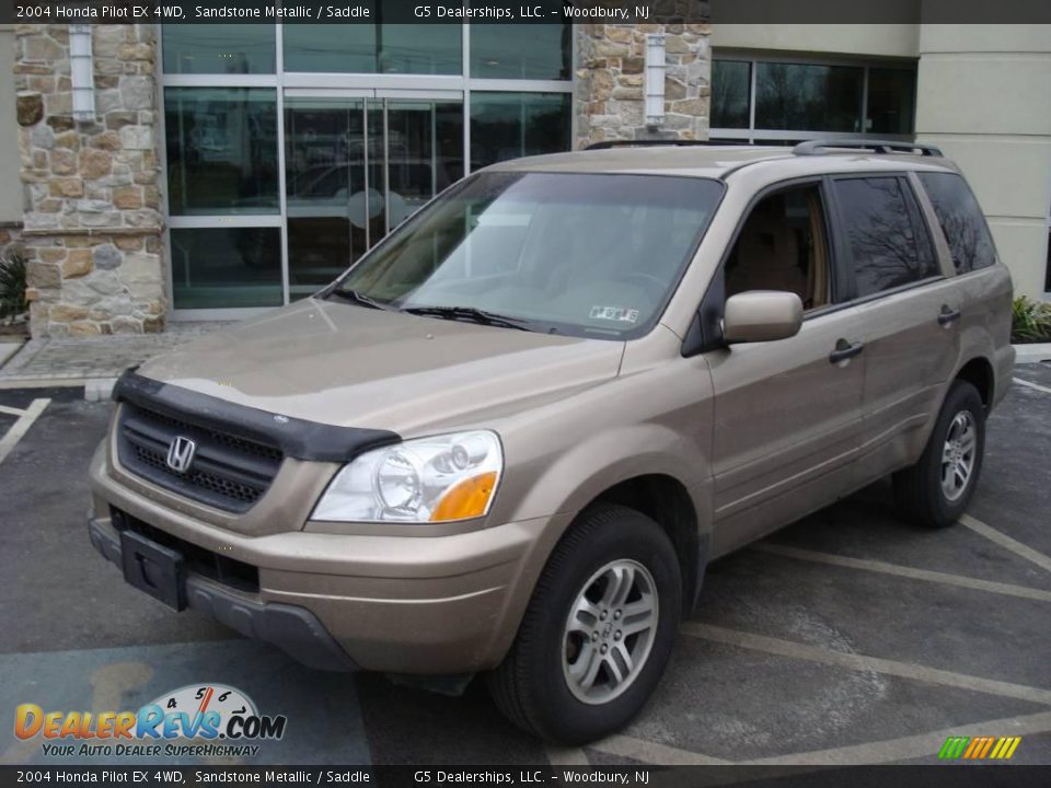 2004 Honda Pilot EX 4WD Sandstone Metallic / Saddle Photo #2