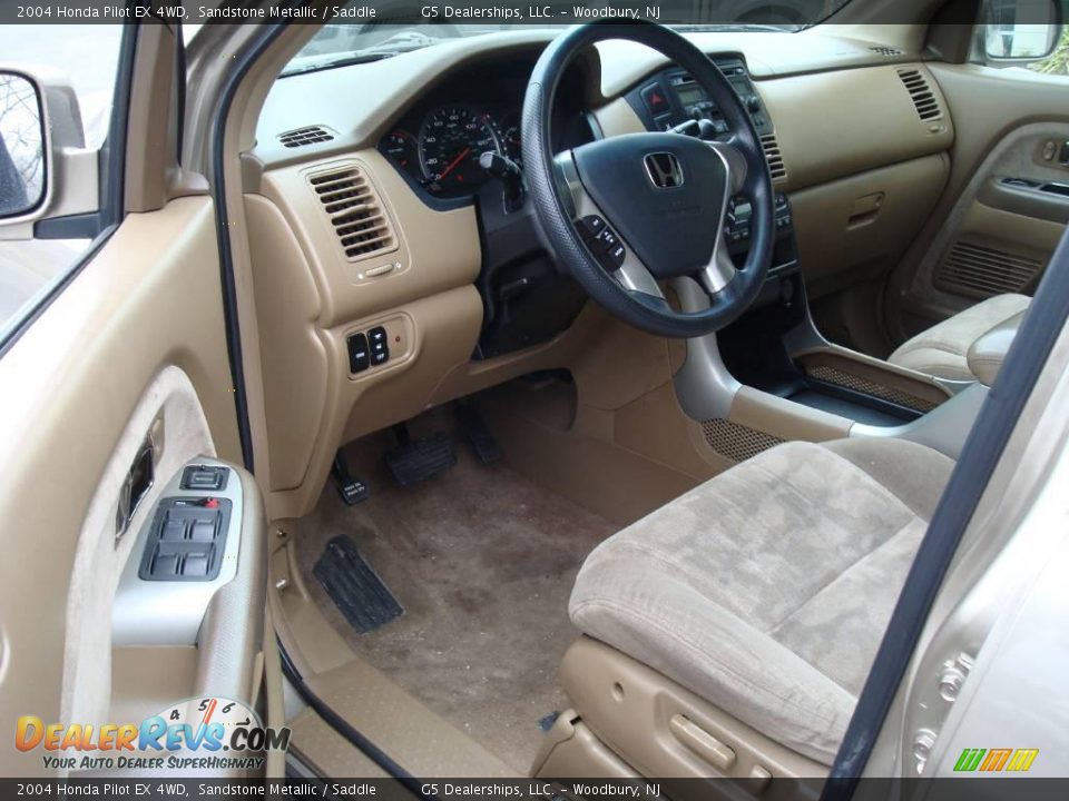 2004 Honda Pilot EX 4WD Sandstone Metallic / Saddle Photo #11