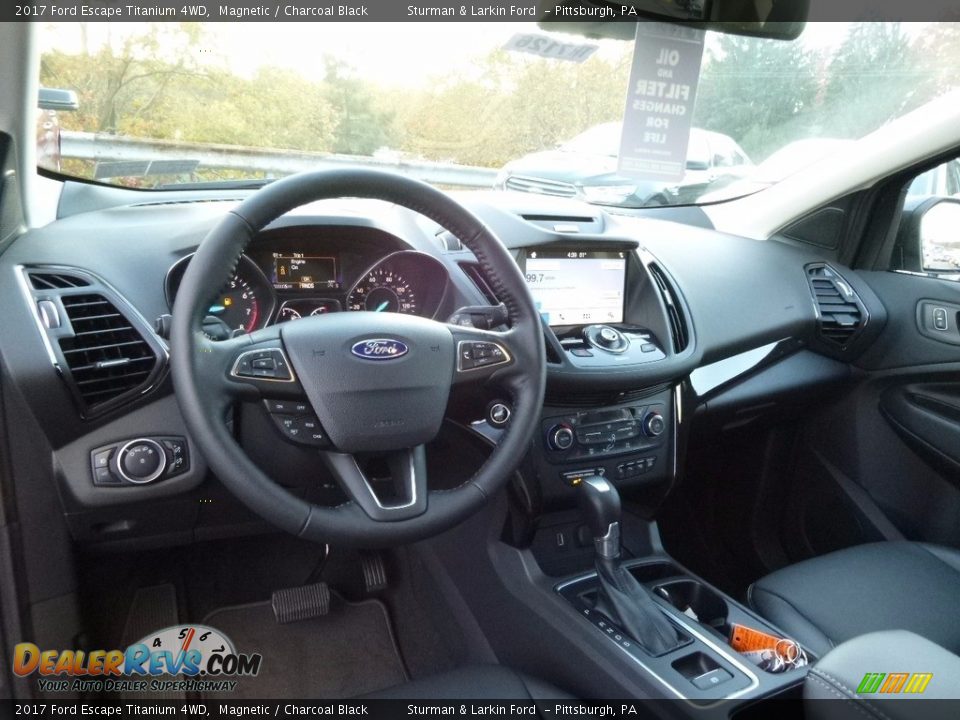 2017 Ford Escape Titanium 4WD Magnetic / Charcoal Black Photo #9