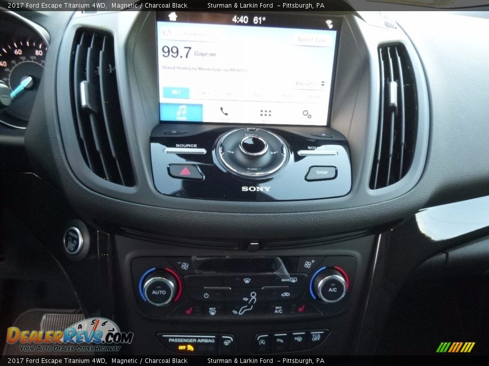 2017 Ford Escape Titanium 4WD Magnetic / Charcoal Black Photo #15