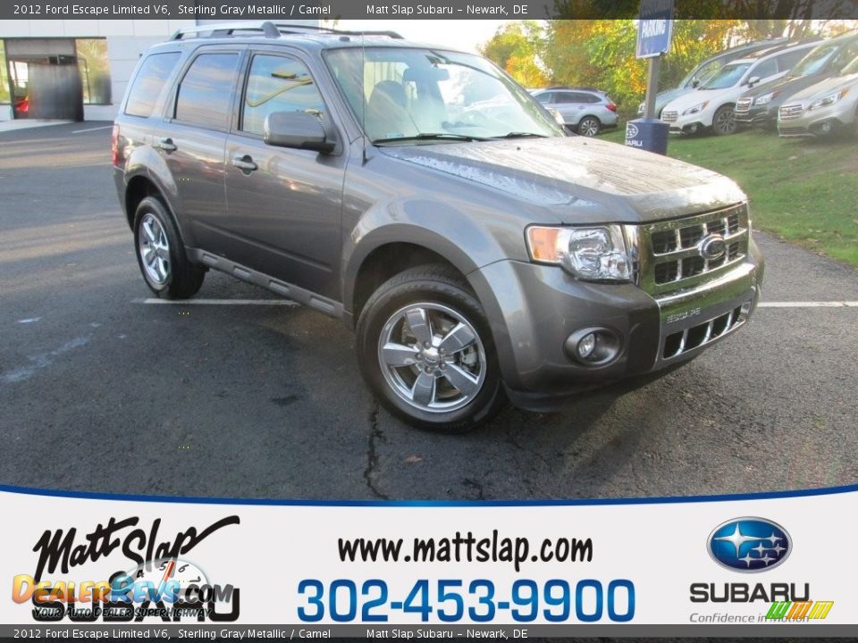 2012 Ford Escape Limited V6 Sterling Gray Metallic / Camel Photo #1