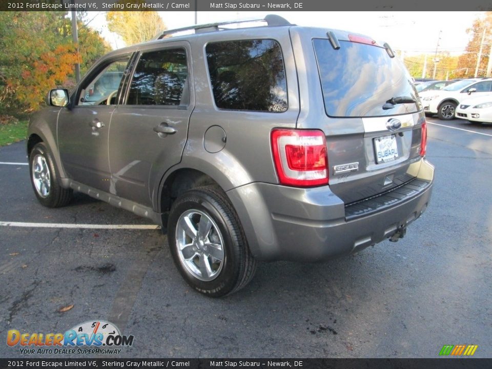 2012 Ford Escape Limited V6 Sterling Gray Metallic / Camel Photo #8