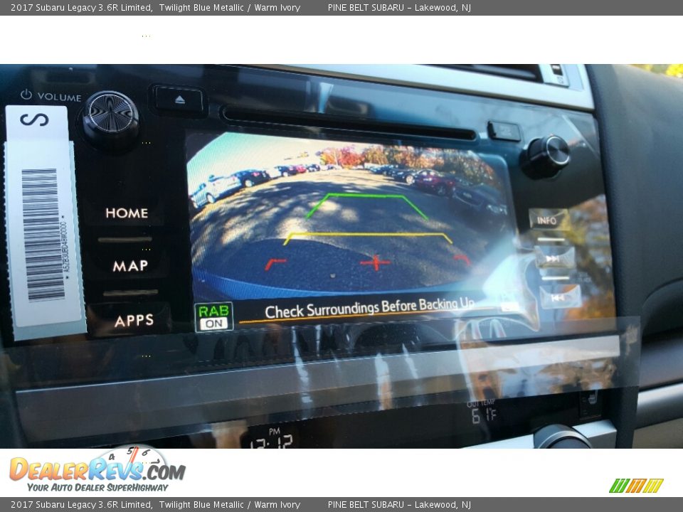 2017 Subaru Legacy 3.6R Limited Twilight Blue Metallic / Warm Ivory Photo #10