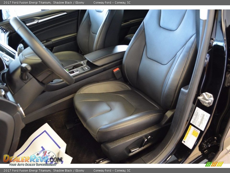 Front Seat of 2017 Ford Fusion Energi Titanium Photo #17