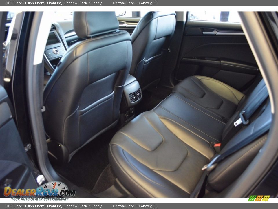 Rear Seat of 2017 Ford Fusion Energi Titanium Photo #18