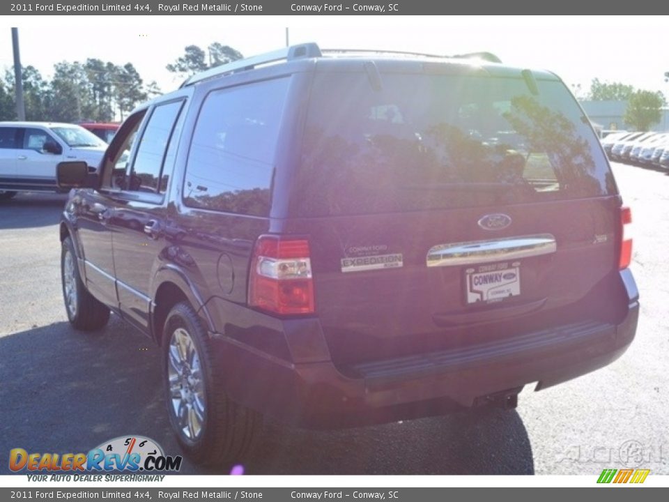 2011 Ford Expedition Limited 4x4 Royal Red Metallic / Stone Photo #10