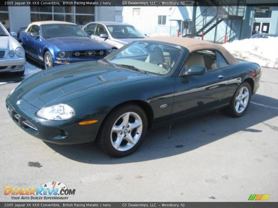 2005 Jaguar XK XK8 Convertible British Racing Metallic / Ivory Photo #1