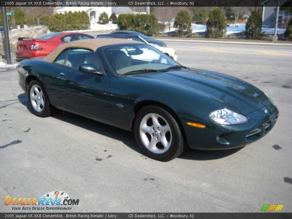 2005 Jaguar XK XK8 Convertible British Racing Metallic / Ivory Photo #2