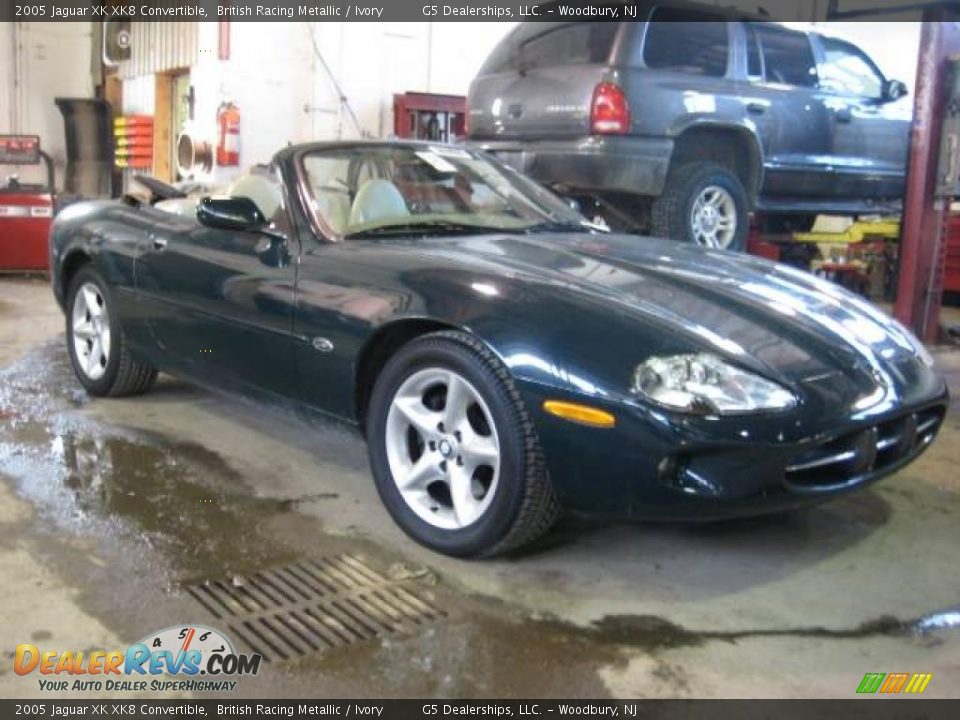 2005 Jaguar XK XK8 Convertible British Racing Metallic / Ivory Photo #3