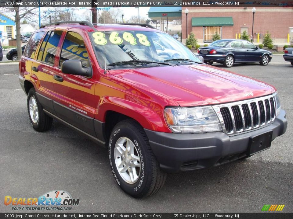 2003 Jeep Grand Cherokee Laredo 4x4 Inferno Red Tinted Pearlcoat / Dark Slate Gray Photo #3