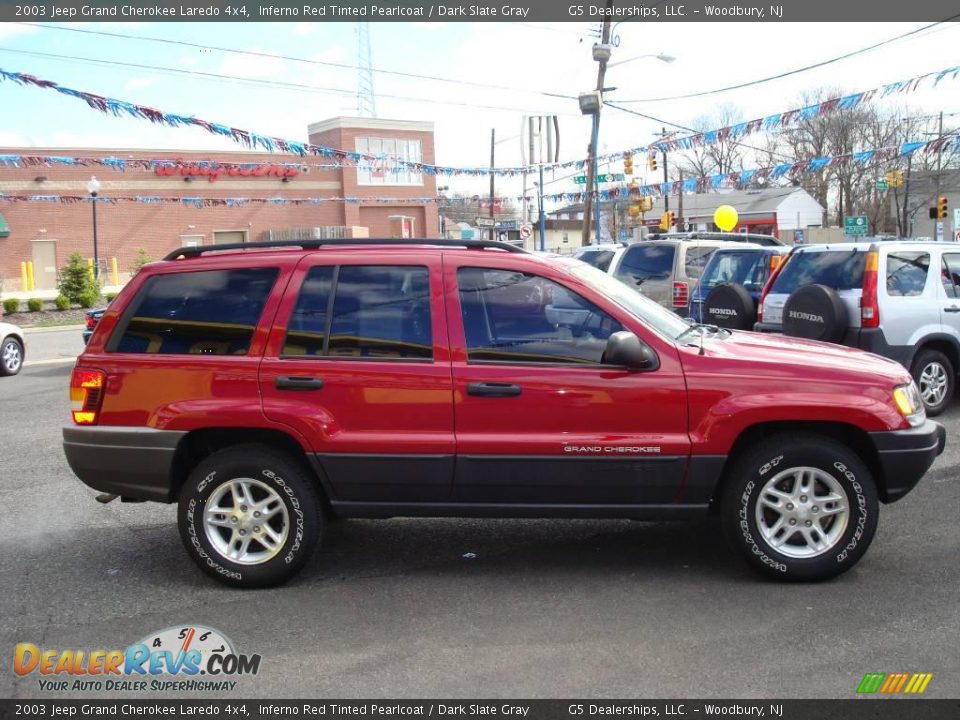2003 Jeep Grand Cherokee Laredo 4x4 Inferno Red Tinted Pearlcoat / Dark Slate Gray Photo #4