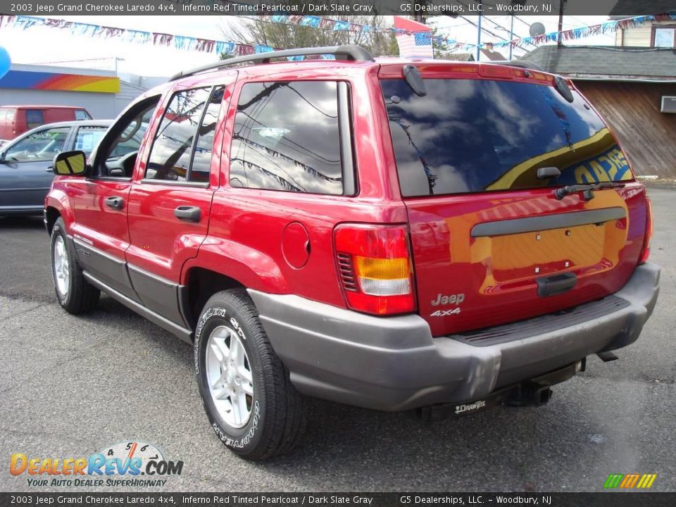 2003 Jeep Grand Cherokee Laredo 4x4 Inferno Red Tinted Pearlcoat / Dark Slate Gray Photo #7