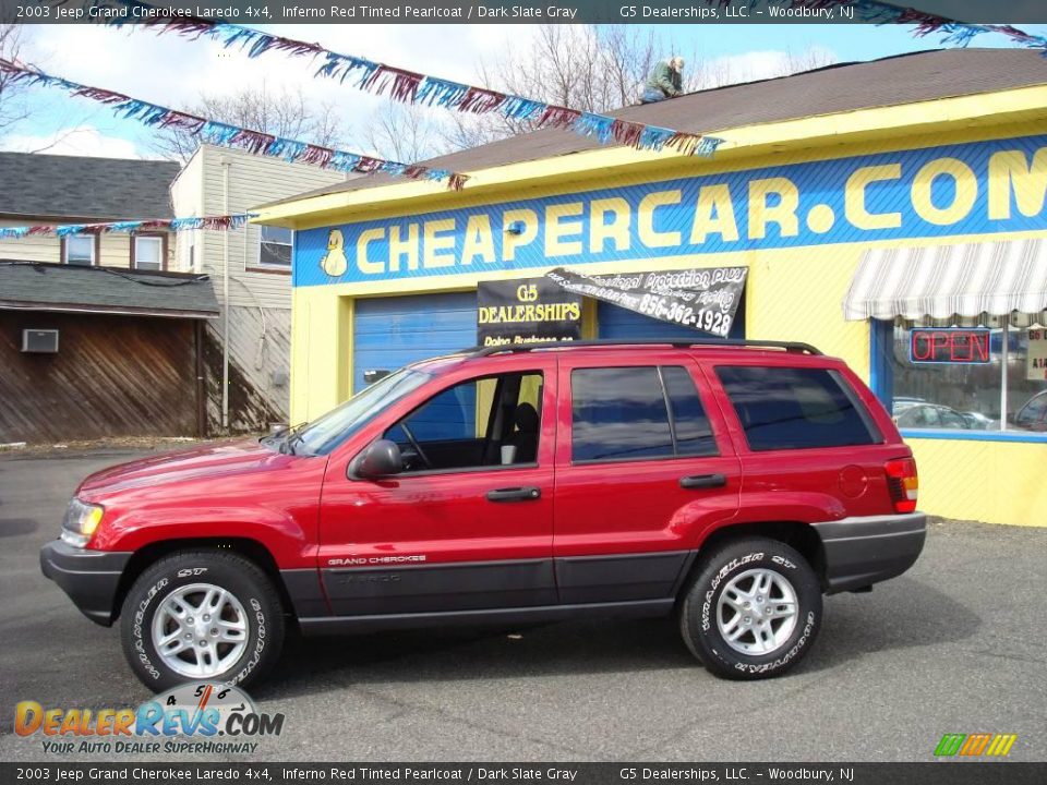 2003 Jeep Grand Cherokee Laredo 4x4 Inferno Red Tinted Pearlcoat / Dark Slate Gray Photo #8