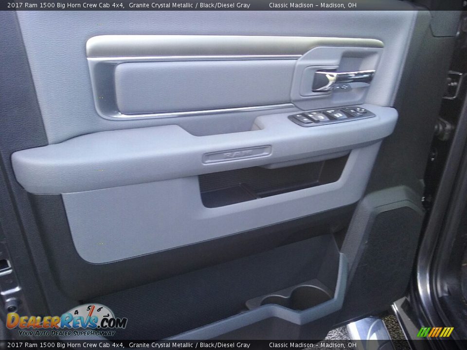 2017 Ram 1500 Big Horn Crew Cab 4x4 Granite Crystal Metallic / Black/Diesel Gray Photo #3