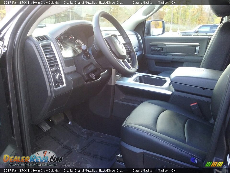Black/Diesel Gray Interior - 2017 Ram 1500 Big Horn Crew Cab 4x4 Photo #4