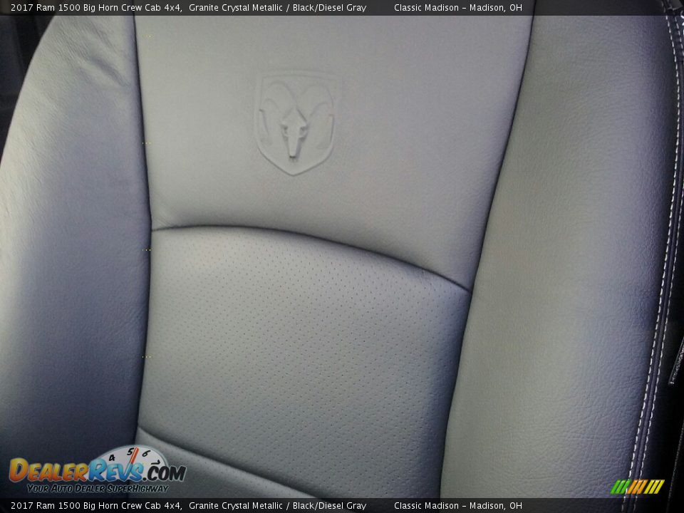 2017 Ram 1500 Big Horn Crew Cab 4x4 Granite Crystal Metallic / Black/Diesel Gray Photo #5