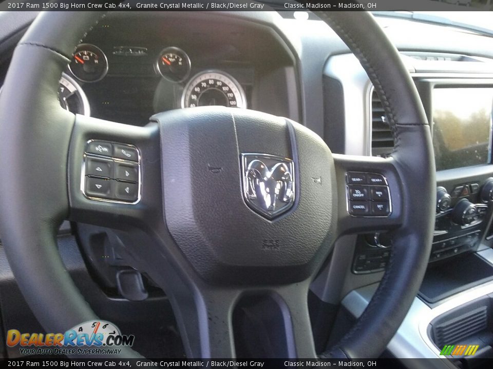2017 Ram 1500 Big Horn Crew Cab 4x4 Granite Crystal Metallic / Black/Diesel Gray Photo #6