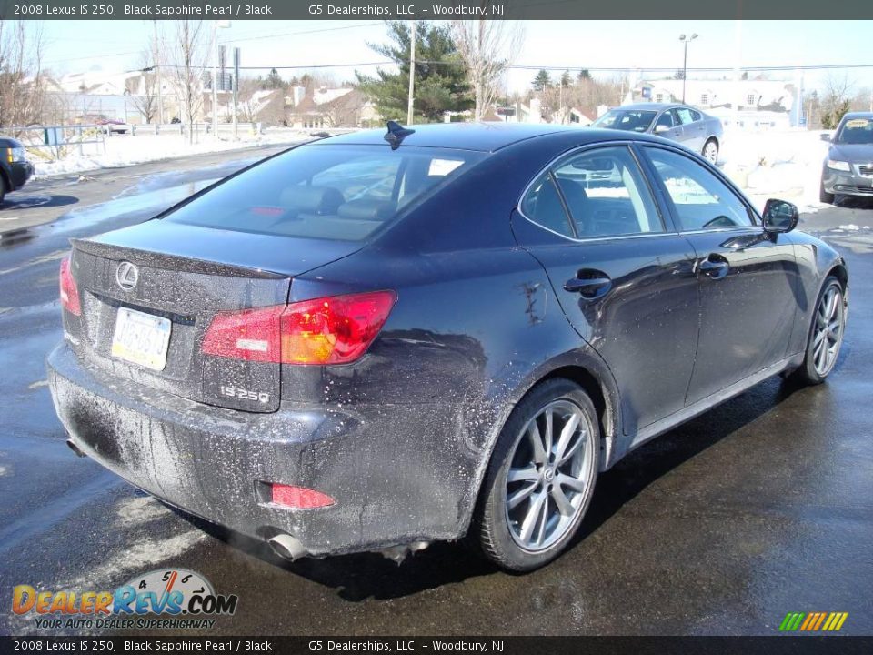 2008 Lexus IS 250 Black Sapphire Pearl / Black Photo #6