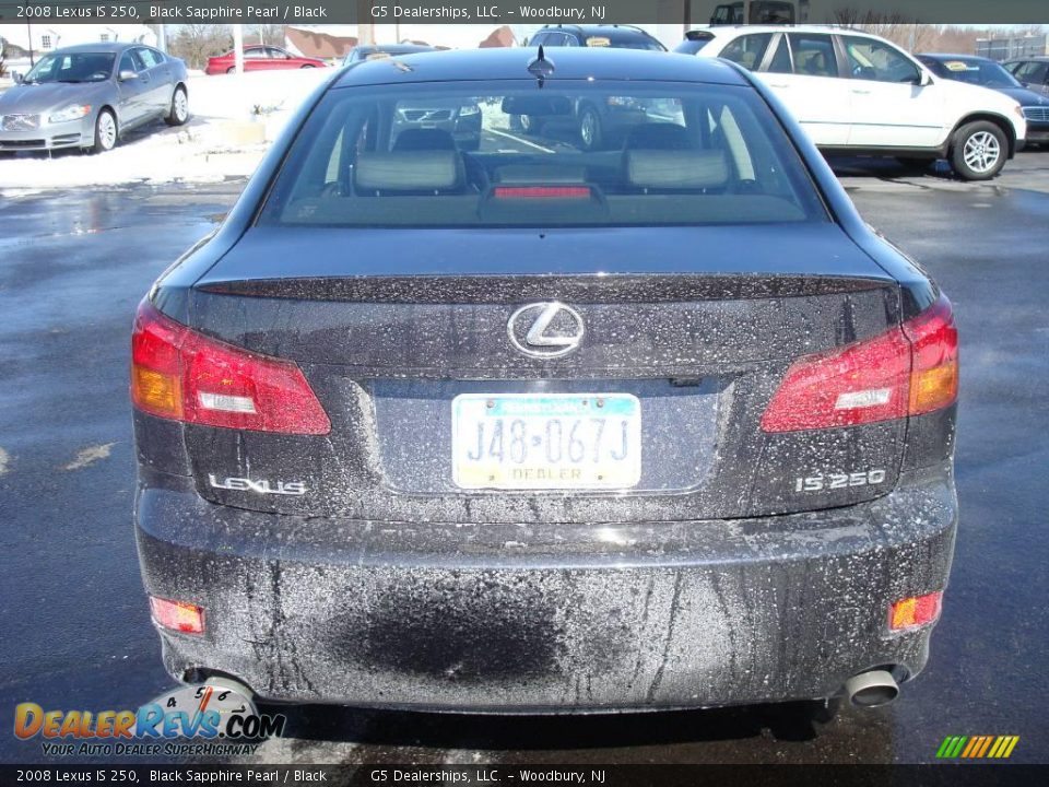 2008 Lexus IS 250 Black Sapphire Pearl / Black Photo #7