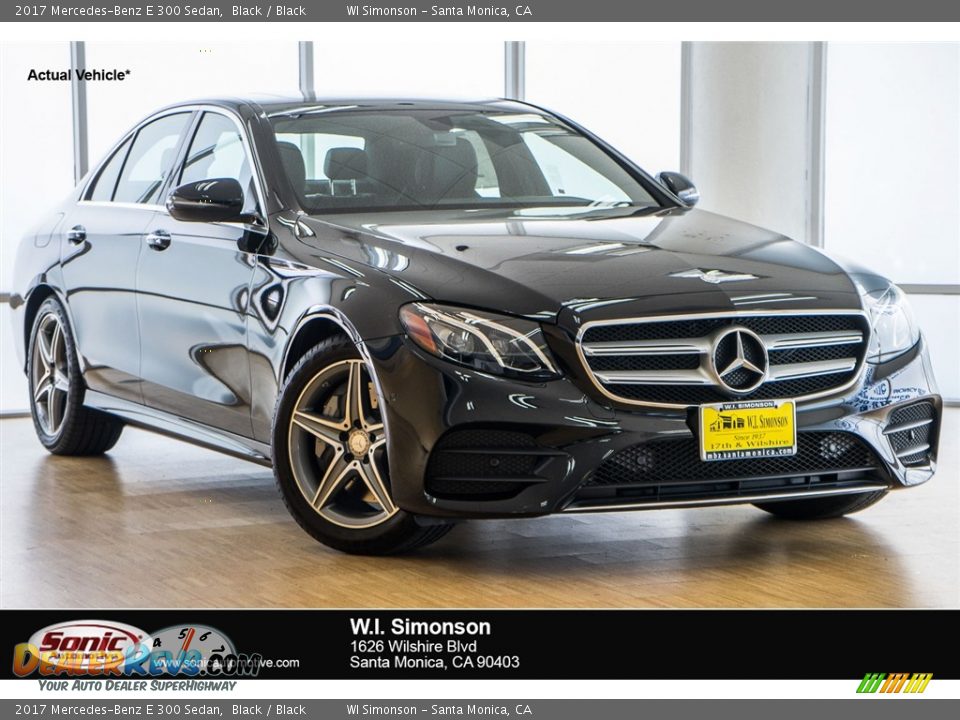 2017 Mercedes-Benz E 300 Sedan Black / Black Photo #1