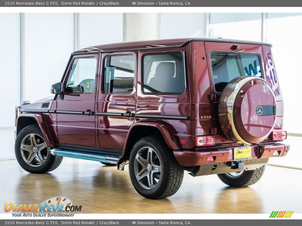 2016 Mercedes-Benz G 550 Storm Red Metallic / Grey/Black Photo #3
