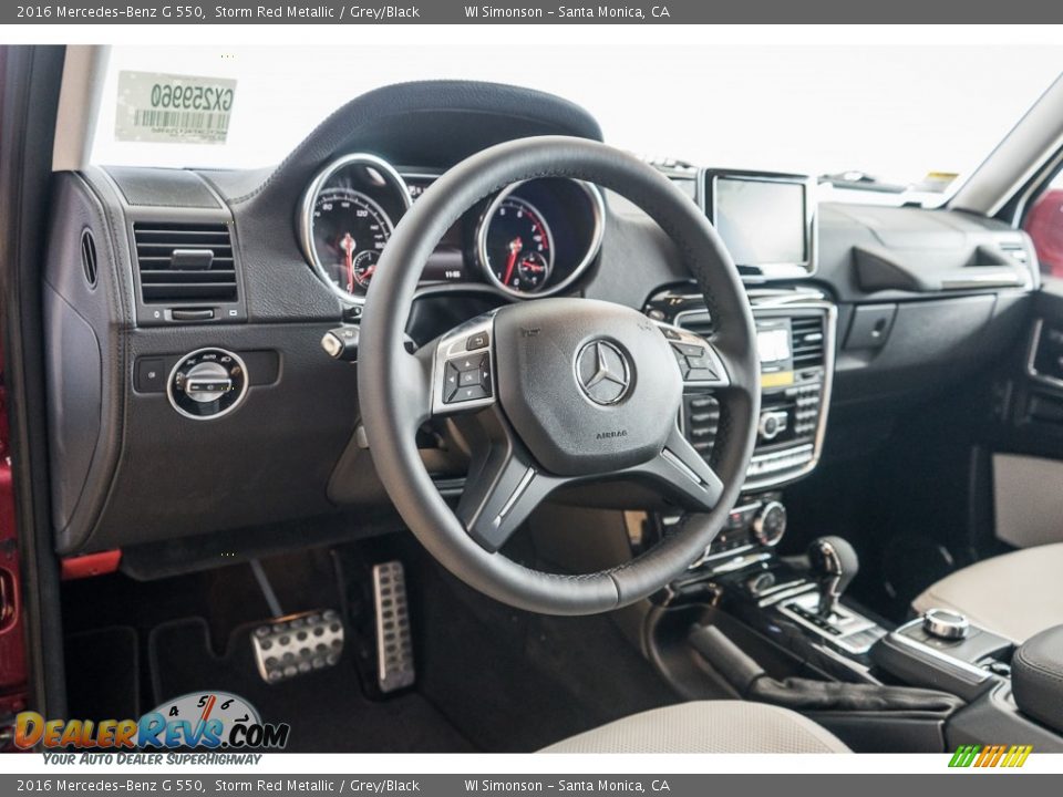 2016 Mercedes-Benz G 550 Storm Red Metallic / Grey/Black Photo #5