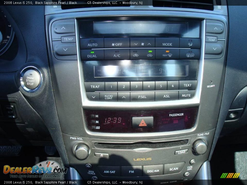 2008 Lexus IS 250 Black Sapphire Pearl / Black Photo #23