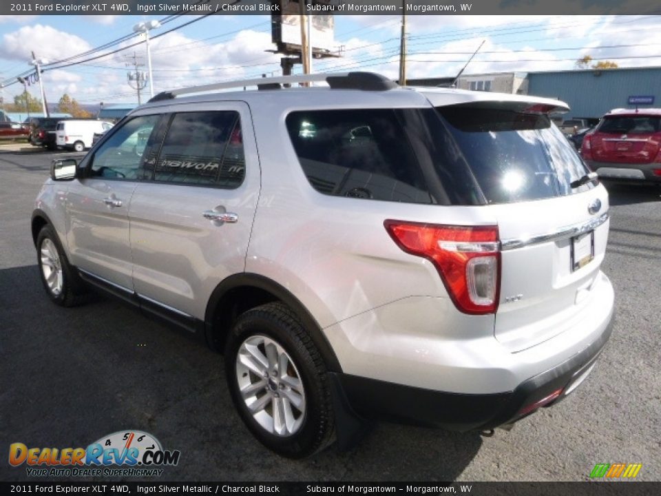 2011 Ford Explorer XLT 4WD Ingot Silver Metallic / Charcoal Black Photo #10