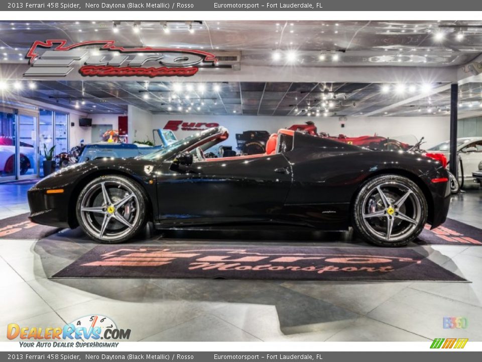 2013 Ferrari 458 Spider Nero Daytona (Black Metallic) / Rosso Photo #2