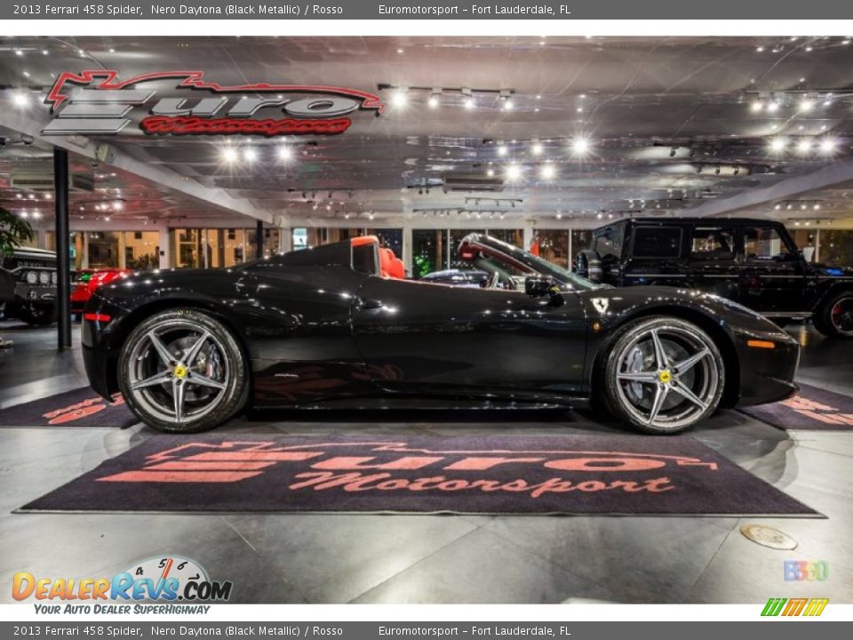 2013 Ferrari 458 Spider Nero Daytona (Black Metallic) / Rosso Photo #5