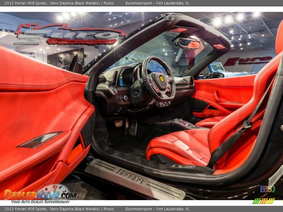 2013 Ferrari 458 Spider Nero Daytona (Black Metallic) / Rosso Photo #6