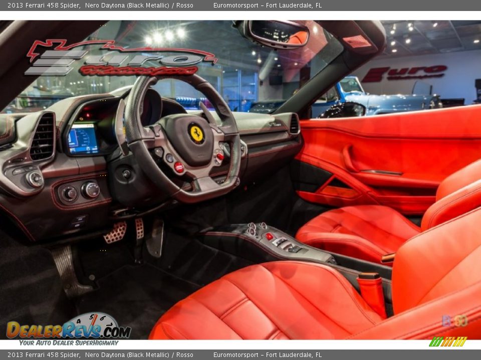 2013 Ferrari 458 Spider Nero Daytona (Black Metallic) / Rosso Photo #7