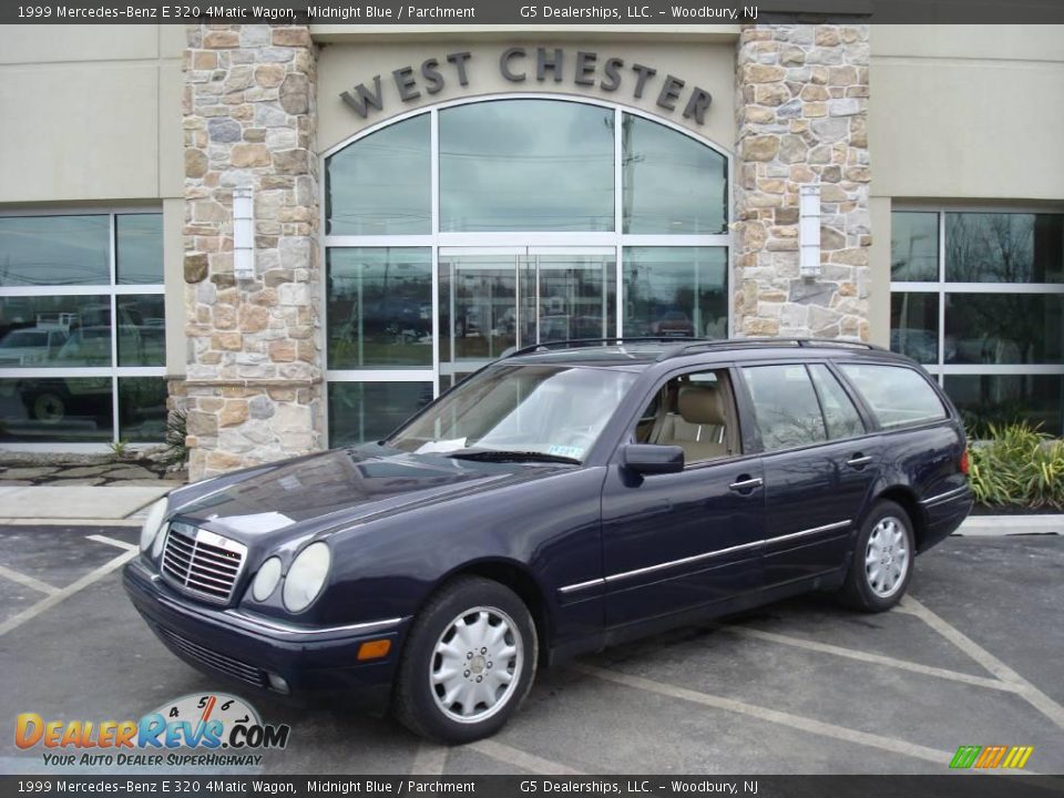 1999 Mercedes-Benz E 320 4Matic Wagon Midnight Blue / Parchment Photo #1