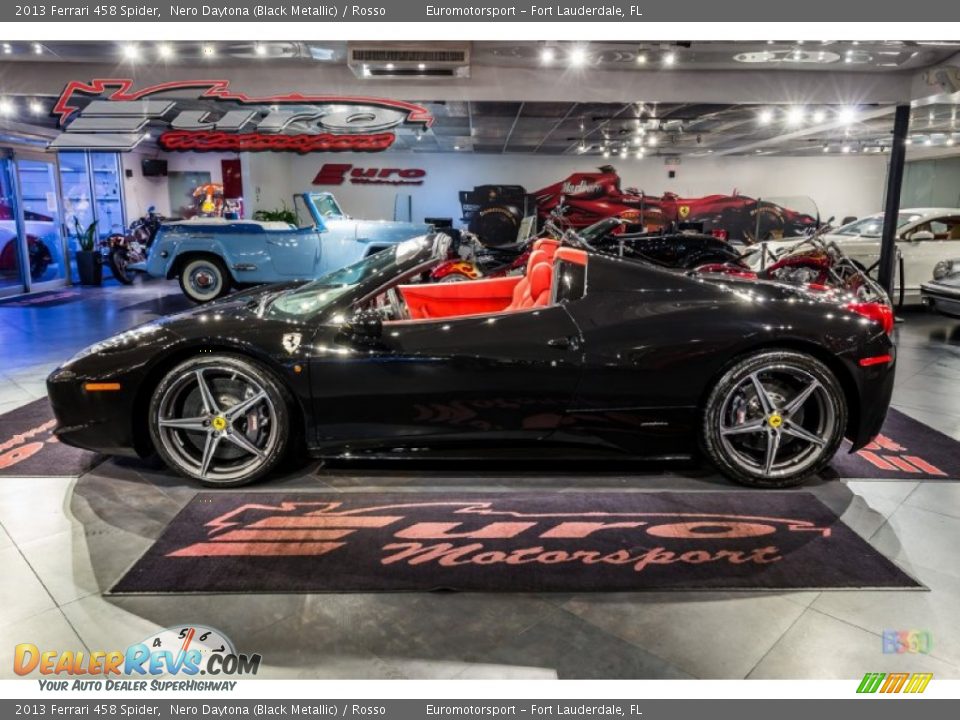 2013 Ferrari 458 Spider Nero Daytona (Black Metallic) / Rosso Photo #13