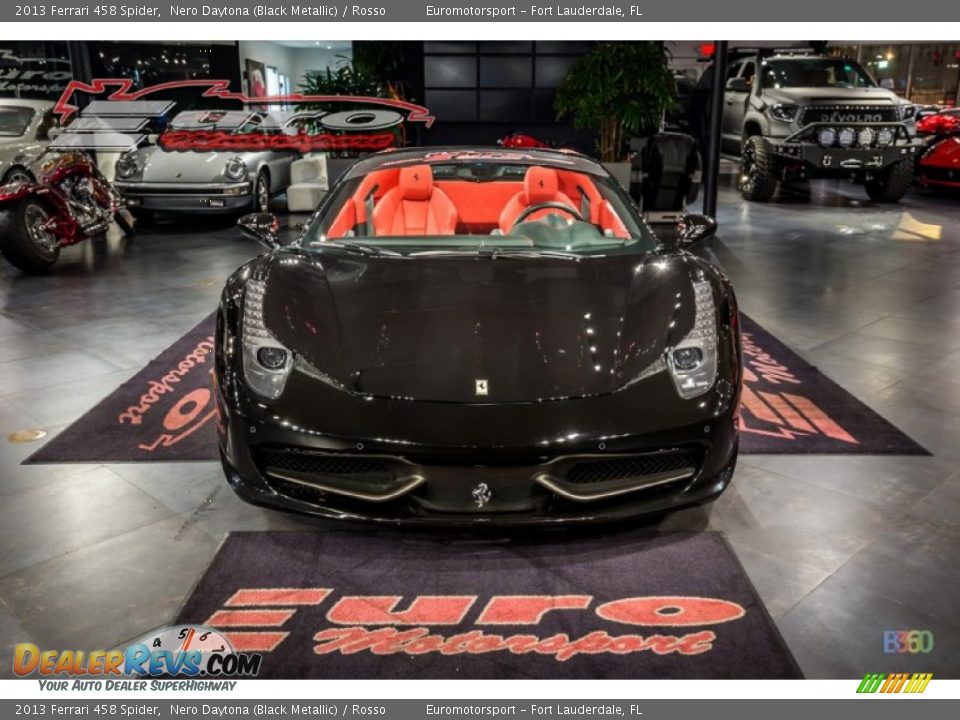 2013 Ferrari 458 Spider Nero Daytona (Black Metallic) / Rosso Photo #14