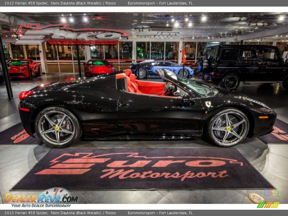 2013 Ferrari 458 Spider Nero Daytona (Black Metallic) / Rosso Photo #16