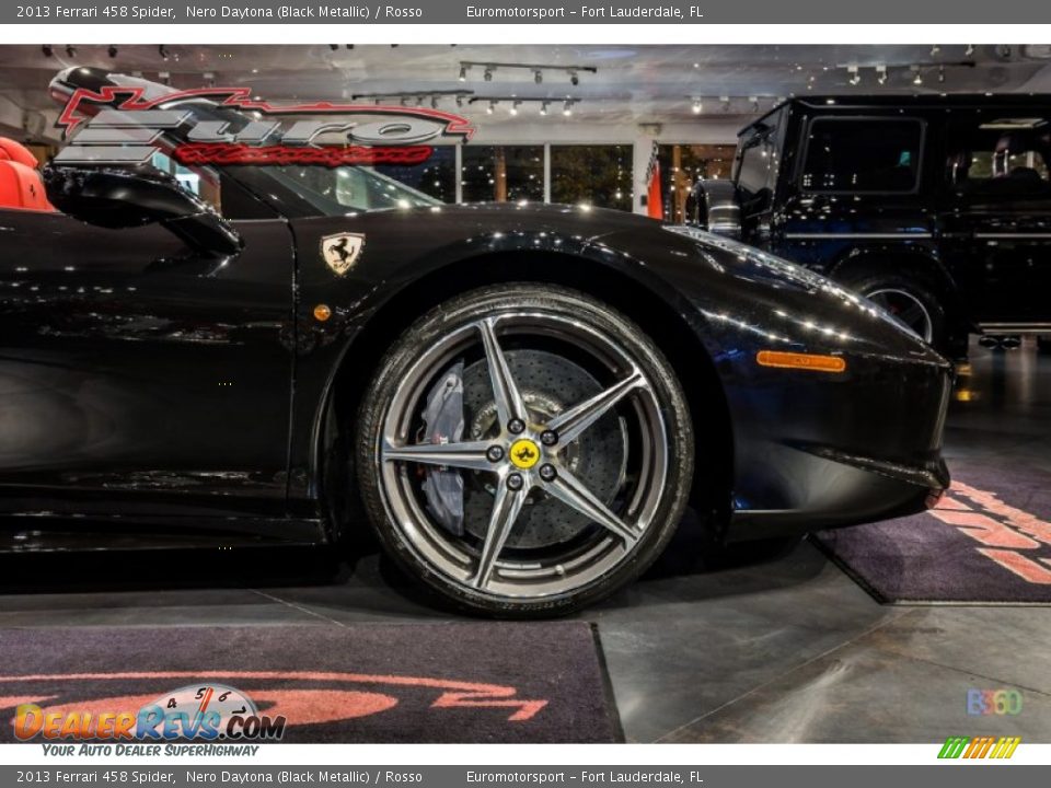 2013 Ferrari 458 Spider Nero Daytona (Black Metallic) / Rosso Photo #25