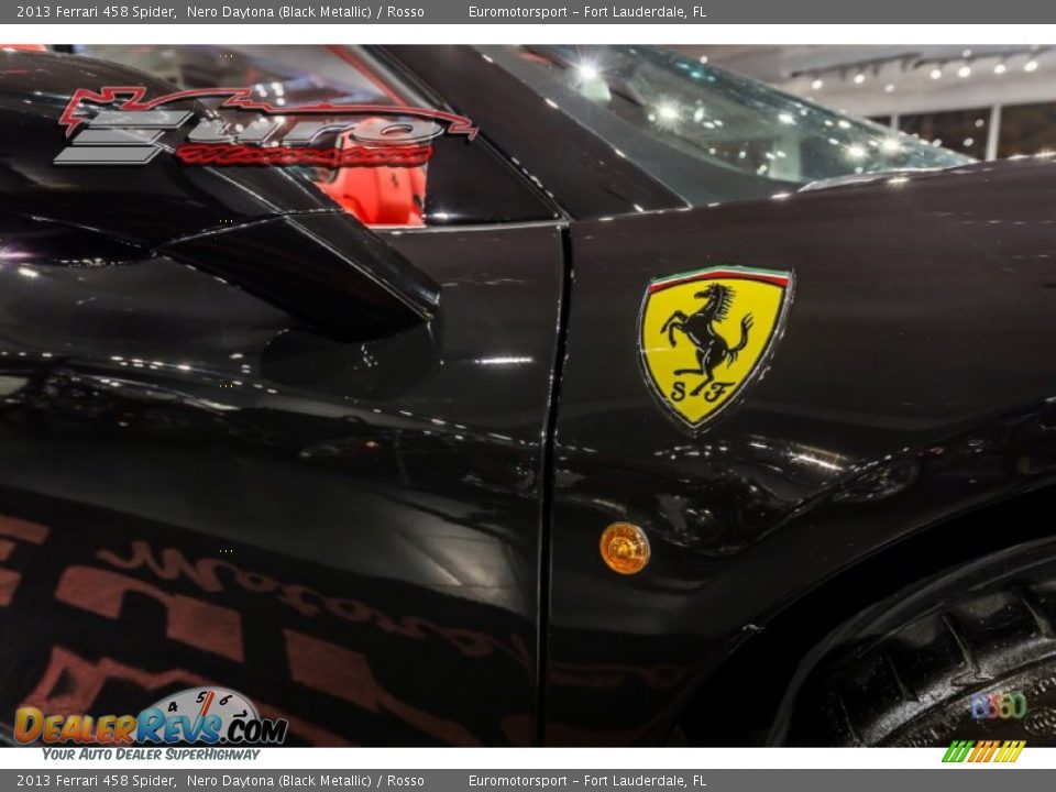 2013 Ferrari 458 Spider Nero Daytona (Black Metallic) / Rosso Photo #28