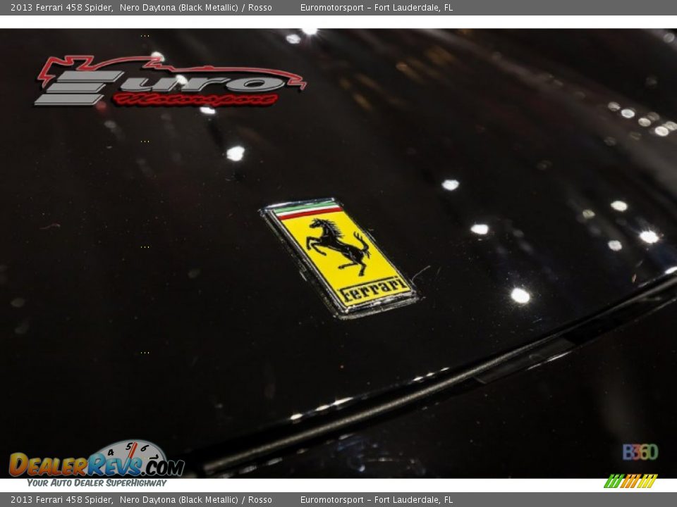 2013 Ferrari 458 Spider Nero Daytona (Black Metallic) / Rosso Photo #30