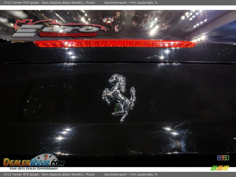 2013 Ferrari 458 Spider Nero Daytona (Black Metallic) / Rosso Photo #35