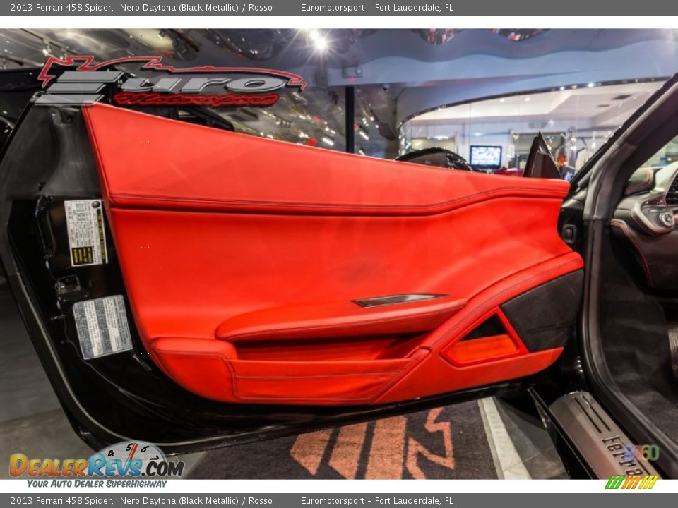 2013 Ferrari 458 Spider Nero Daytona (Black Metallic) / Rosso Photo #36